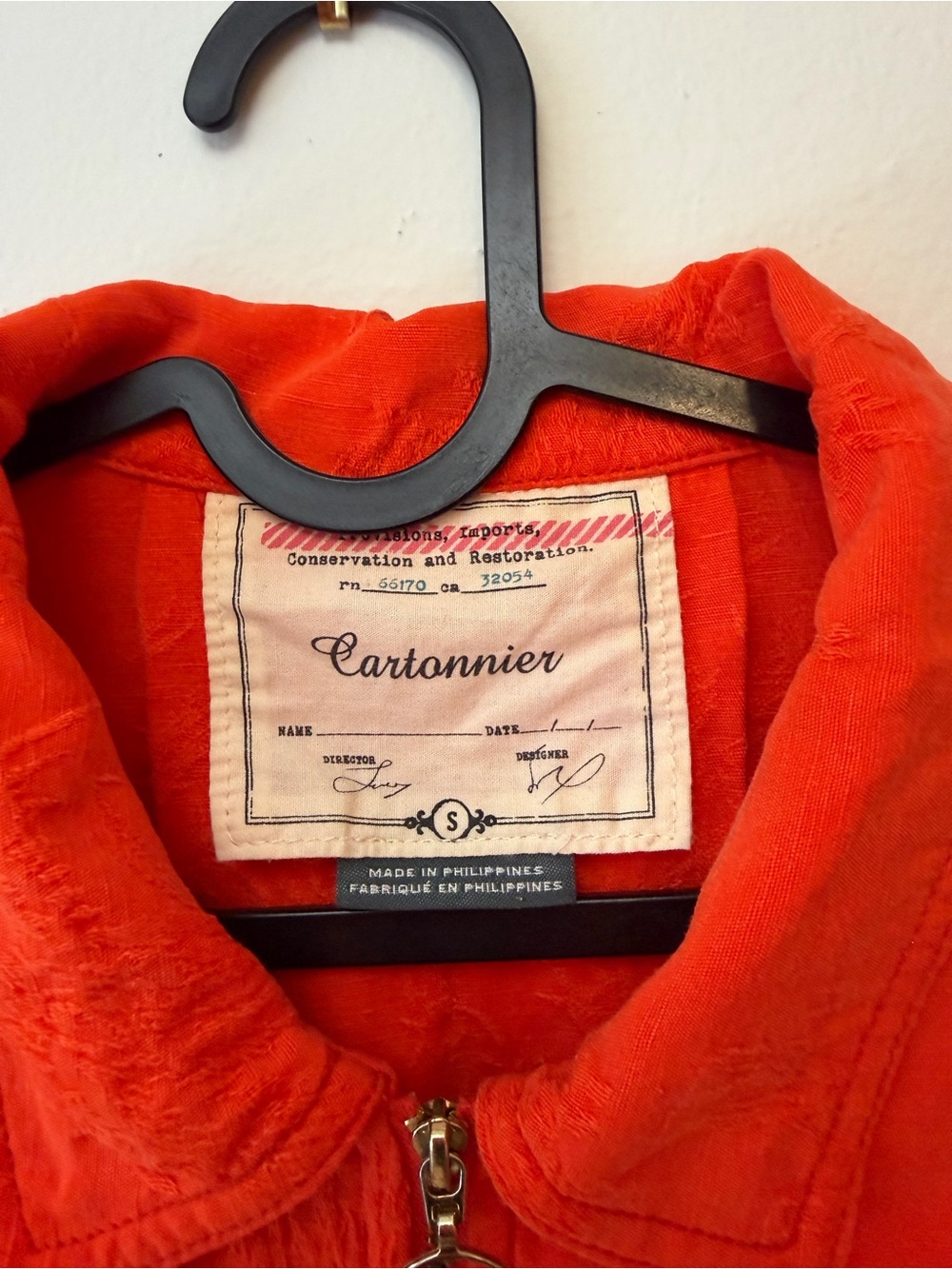 Bright Orange Utility Jacket - Picture 3 of 3
